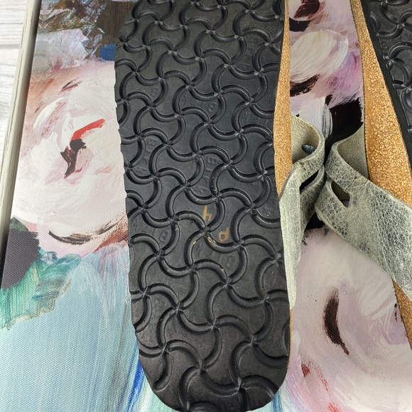 Birkenstock Silver Double Strap Sandals Size 39 - Picture 15 of 16